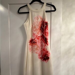 Guess Cream Dress with Pink Floral Design